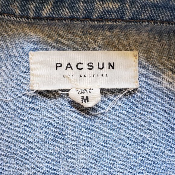 PacSun Hand Painted BTS J-Hope Hope World Denim Vest Size M - Picture 2 of 5